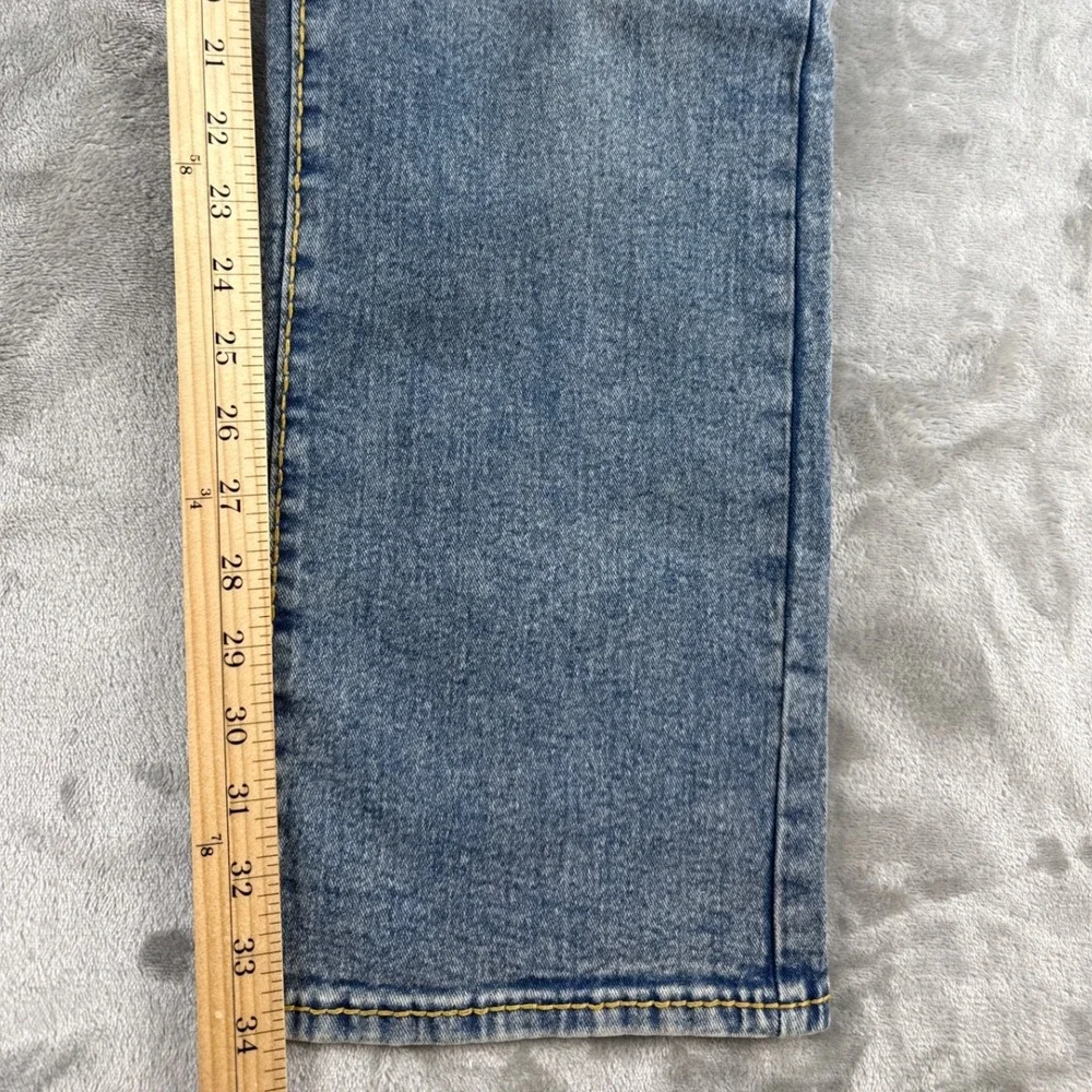 True Religion Jeans Mens 32x34 Ricky Blue Straight Leg Signature Stitch NEW